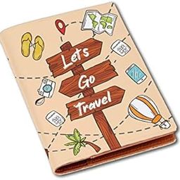 Printed Passport Case/Card/Travel Document Holder for Travel Use,Passport Cover Holder Sleeve,Passport Wallet Leather Brown-picture-45