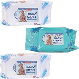 Spatlus Baby Wipes with Lid, Hand & Face Sanitizing Cleansing Wipes, No More Tears Formula, Paraben and Alcohol Free, 99% Water, Gentle & Hypoallergenic for Babies & Adults (Pack of 3, 80 Pc Each)-image-99