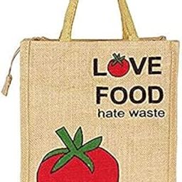 Unisex-adult Zyra Fashion Jute Bag Tiffin Bag Multi Purpose Casual Tote Bag Handbag Medium Size (L-11''*W10''*H5'' Inches, Beige-picture-3