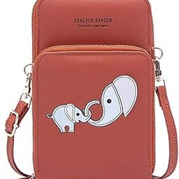 MOCA Girls Women's Touch Screen wallet sling bag for with Mobile Cell Phone holder Pocket Wallet Hand Purse Clutch Crossbody Sling Cell Phone wallet for Women Womens Girls (Brown)-image-59