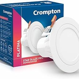 Crompton Star Glaze Pro LED Downlighter 5W Round LED Ceiling Light (Cool Day Light, Pack of 1)| Cut Out Size :95mm-image-77