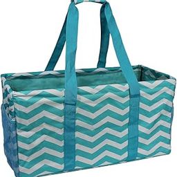 World Traveler Women's 23" Collapsible Trunk Bag - Light Blue White Chevron-image-24