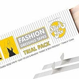 SLICKFIX Fashion Dressing Tape Trial Pack (Pack of 18) Invisible Double-sided Body Tape (Fabric and Skin Friendly) Strong Adhesive for all day use | Transparent-image-76