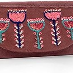 Tropical Nude Hand Embroidered Sunglass Cover, Stylish Velvet Sunglasses Case | Soft Protective Eyewear Pouch | Magnetic Closure | Compact & Lightweight | Unisex Glasses Holder-image-96