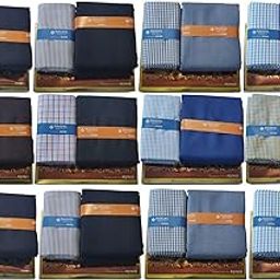 Makers Men's Unstitched Shirt & Trouser Fabric Combo (Multicolour, Free Size) - Gift Pack (Set Of 12)-picture-1