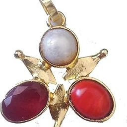 Natural Certified Combo of pearl ruby Pendent Pachdhatu For Unisex-image-81