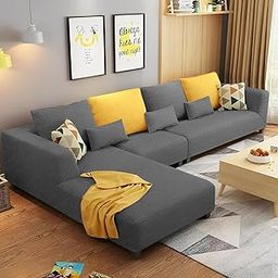 Casaliving Minta Left Hand Side 6 Seater L Shape Sofa Set for Living Room (Dark Grey Premium Colour) Premium Fabric Sofa Set for Living Room-image-13