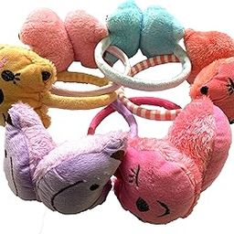 Winters Cute Ear Muffs/Ear Warmer for Girls,Boys & Kids (3-15 Years) for Outdoor Wear & Head/Hair Accessory (Random Colors-Designs) - Pack of 3 Pcs-image-37