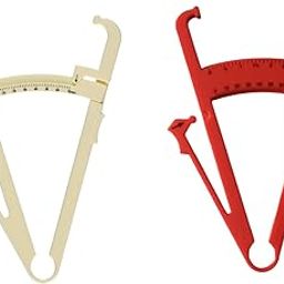 Bravezi Body Fat Caliper,skinfold Body Fat Analyzer Pack Of 2 (Cream and Red)-image-96