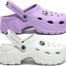 Serene Women's Lightweight Comfortable Waterproof Classic Clogs-Pack of 2-19