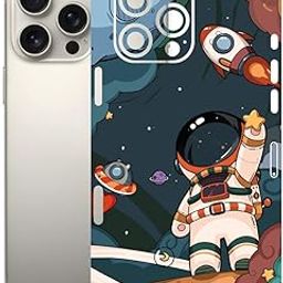 AtOdds Mobile Skin Sticker Wrap | Compatible for iPhone 16 PRO MAX | Scratchproof Matte Finish | Full Coverage for All Sides & Camera Protection (Space)-image-32