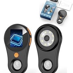 Zunate Handheld Digital Microscope, Portable Pocket Microscope, 2 Inch IPS Display, 500X Handheld Digital Microscopes, HD Mini Portable Pocket USB Microscope, 8-6