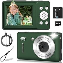 Digital camera for teens, 4K FHD Video Camera Vlogging Camera (Deep Green), DC228-picture-18