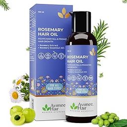 Avimee Herbal Rosemary Hair Oil | For Hair Growth, Hair Fall Control and Dandruff | 100% Pure & Natural | Mineral Oil Free | 100mL-80