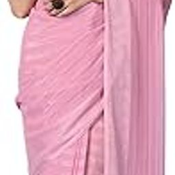 Women's Stylish Chinnon Stripe Ready-to-wear Saree with Readymade Blouse Piece-image-93