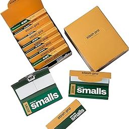 (PACK OF 5) BROWN STASH PRO SMALL RIP- TIP (1 1/4) ROLLING PAPER WITH ROACH-1