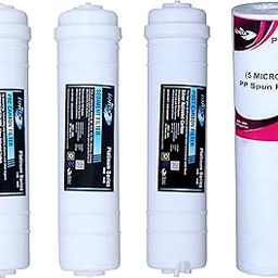 IONIX Inline Filter Set, Activated Carbon Filter for RO Water Purifier & Sediment Filter, Push Fit Type, Universal (Platinum Inline Set with Premium Spun)-2