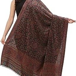 women Faux Pashmina shawl, Ethnic Woven design-image-38