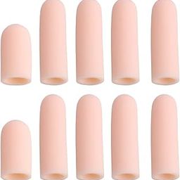 ROSENICE toe corn covers 10pcs Soft Silicone Gel Toe Tube Finger Protector Sleeves Separators Protector for Protect Cracked Skin, Corn, Blisters, Callus-picture-16