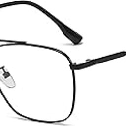 Roshfort Men and Women Wonder Metal Full Rim Square Shape Eyeglasses Anti Reflective Eyewear Spectacles Frame-image-4