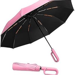 Umbrella, Umbrella For Rain Big Size, Automatic Open Windproof & UV Protection Anti-Slip Handle Lightweight 95% UV Block for Men, Women for Rain & Sun Coverage-image-95