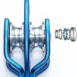 UJEAVETTE® 35Kn Double Pulley for Hauling System Climbing Rescue Dragging Arborist-21