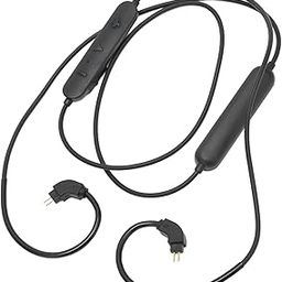 Sanpyl Headphones Bluetooth Wireless Adapter Cable, 2 Pin Rechargeable Replacement in Ear Earbuds Cable Adapter Cord with Mic and Volume Control-image-46