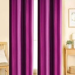 JUPON Multi Colour Polyester Curtain Set of 2pc, Window- 4ft x 5ft, (Violet & Wine)-picture-10