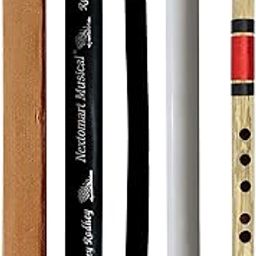 Musical Flutes F Sharp 7 Hole Medium Right Hand Bamboo Flute Bansuri with Flute Carry Bag Free (14 Inch)-picture-6