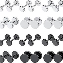 15 Pairs Stainless Steel Cross Earrings Hinged Earrings Cross Dangle Hoop Cross Earrings Set for Men and Women-image-79