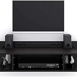 Ereteken ART Engineered Wood TV Entertainment Unit Set Top Box Holder/Shelf/Rack (Black)-image-69