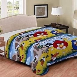 ABM UNLIMITED Cartoon Print Reversible Poly Cotton Double Bed Ac Blanket/Dohar for Kids (Double Bed, Angry Birds)-image-28