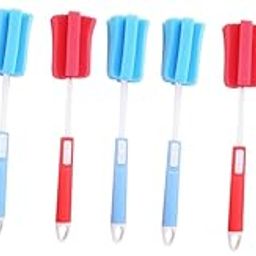 PLAFOPE 9pcs Household Handle Sponge Brush for Easy Cleaning of Bottles Cups and Glasses Random Color for Kitchen and Feeding Bottles-image-40