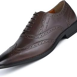 louis stitch Formal Shoes for Men - Handcrafted Wingtip Brogue Leather - Lace-Up Style Shoe for Business, Party,Casual (LSNRXBGBB-)-picture-5