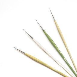 Like it Chinky Spotter Painting Brush Set of 4 Kolinksy Synthetic Forest Edition Short Liner Professional Miniature Paint Brushes Set of 4 Size 4/0, 5/0, 6/0 and 7/0-image-12