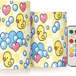 Flameless Candles Battery Operated Yellow Rubber Flickering LED Candles with Remote Control Soap Foam Color Changing Hearts Warm Light Candles for Halloween Christmas Wedding-image-59