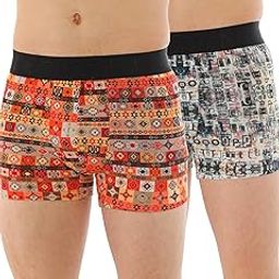 100% Bamboo Printed Trunks for Men Pack of 1 Natural Bamboo Fibers | Anti-Bacterial | Odour Free-12