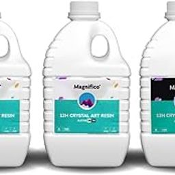 Magnifico 12H Resin | Clear UV-Resistant Epoxy Resin Art Kit (2:1), Crystal Clear, High Gloss, Protective Coating for Wood, Artwork, Furniture, Durable Finish. (3 KG)-10