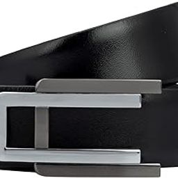 Genuine Leather Black Non Reversible Mens Belt (5118B-35-OL)-image-88