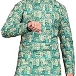 Men's for Kurta Indian Ethnic Wear Regular Printed Long Kurta for Festive, Wedding Blend, Full Sleeve-image-3