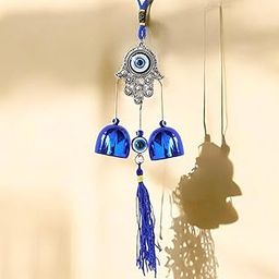 GoodleyIndia Wind Chimes for Home | Wind Chimes for Balcony Bedroom with Evil Eye Protection - Positive Energy | Home Decor Items | Soothing Sound vastu Items (7L x 7W x 30H CM)-image-111