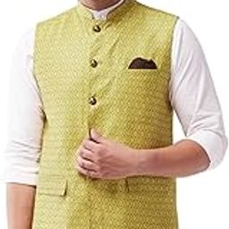 Men's Silk Blend Nehru Jackets-image-48