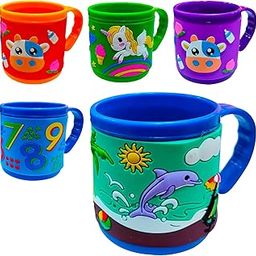 Party Propz Birthday Return Gifts For Kids - Silicon 3d Mug For Kids, cups for kids 5 year and above, Cartoon Coffee Mug, Kids Return Gifts For Birthday, Bulk Gift Items For Kids (5pcs Multicolor)-image-51