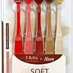ArtSpark Tooth Brush Set – 5 Pcs Manual Toothbrush, Wide Head Soft Bristled Toothbrush for Sensitive Teeth, Tooth Brush for Adults (Multicolour)-image-43