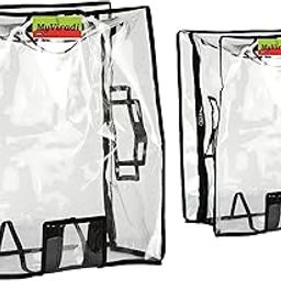 PVC Transparent Luggage Waterproof Cover Suitcase Cover for Aristocate, American Turister, Safari, VIP (Soft Luggage, 20+24 Combo of 2)-image-94