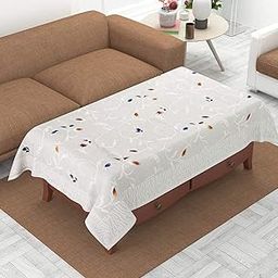 Yellow Weaves Polyester Floral Designer Rectangular Center Table Cloth for 4 Seater (White, 40 X 60 Inches, Pack of 1)-19