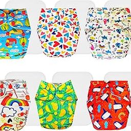 Dumbledo Premium Cloth Diaper with Cotton Insert (Pack of 6) | Snug Fit | Leakproof | Travel Friendly | Designed by Moms | 3 Months – 3 Years | Unisex Baby-image-25
