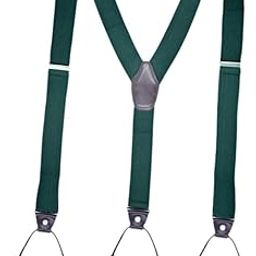 velura Button End Suspenders Tuxedo Adjustable Straps Elastic Suspenders for Shorts|1 Suspender for Men |Suspenders, women Clothces| Mens Accessories |Clothing Shoes & Accessories-picture-4