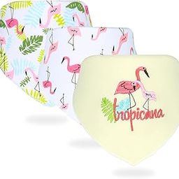 Little Surprise Box 3PCS Set of Geometric Animals print premium adjustable snap button closure Bibs-image-72