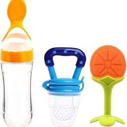 Lappu Baby Food Fruit Nibbler Feeder |Teether for 3 to 6 Months Baby |Teether for 6 to 12 Months Baby | Teether for Baby 6-12 Months Bpa Free Combo Pack of 3 (multi23)-15